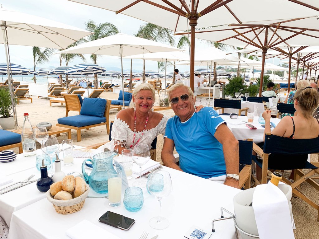 the most fabulous lunch at Plage du Festival Cannes