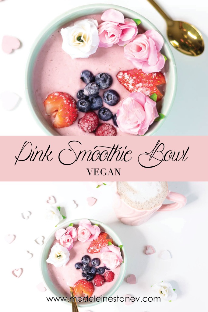 pink smoothie bowl on Pinterest